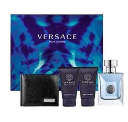 Versace Pour Homme Signature 4 Piece Perfume Gift Set For Men