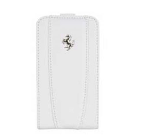 Ferrari Flip Type for iPhone 4/4S - (White)