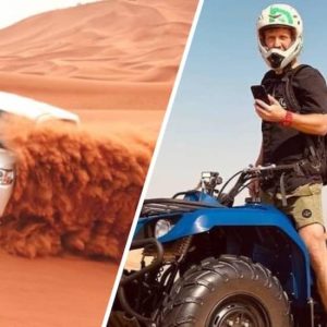 Sunset Desert Safari with Quad Bike, Sandboarding, Camel Ride + BBQ Dinner at Burj Khalifa Tower, Dubai, United Arab Emirates Activities Shop Online at Special Price from UAE Mega Deals
