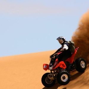 Ride, Feast, & Dance: Desert Safari With Quad Bike Ride For 1, 2, Or 4 MOTOR SPORTS Shop Online at Special Price from UAE Mega Deals