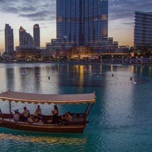 The Dubai Fountain Show and Lake Ride at The Dubai Fountain, Dubai, United Arab Emirates Cruises & Boat Tours Shop Online at Special Price from UAE Mega Deals