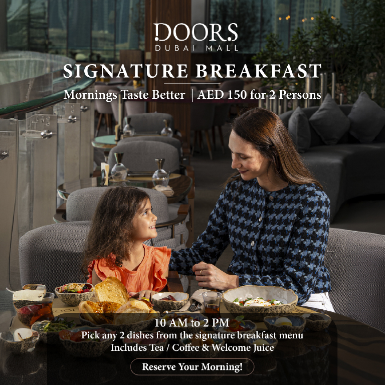 Dining experience at Doors Dubai Mall  Doors Dubai Mall