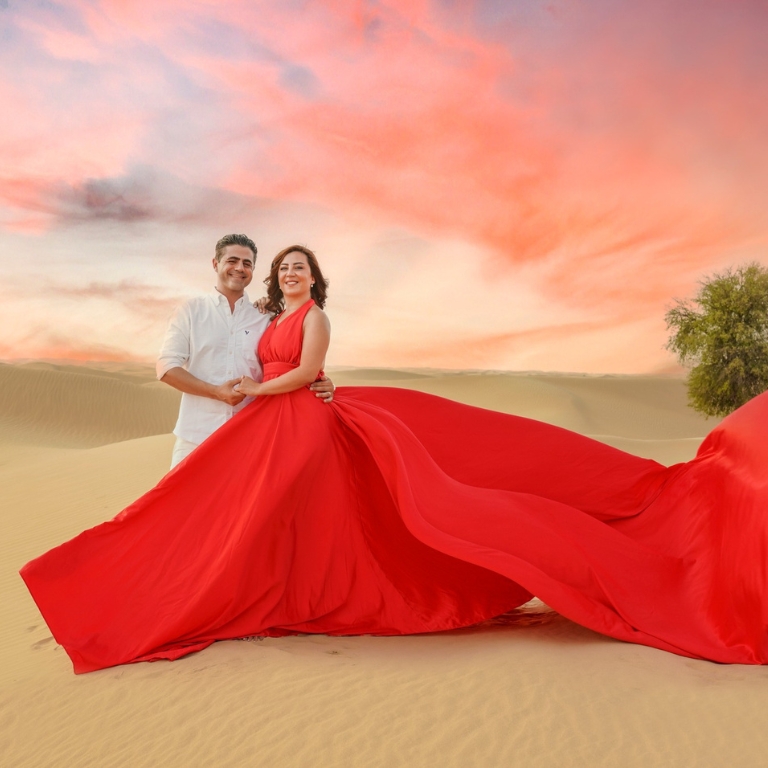 Dubai Desert Flying Dress Videography Tour  Dubai