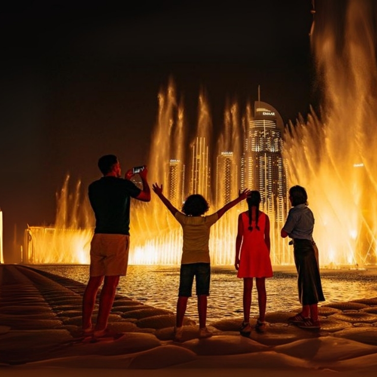 Dubai Fountain Boardwalk  Burj Khalifa