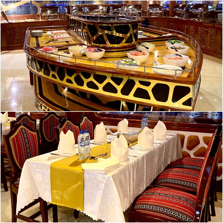 Ocean Empress Dhow Dinner Cruise  Dubai Ferry Marina Mall Water Transport Station