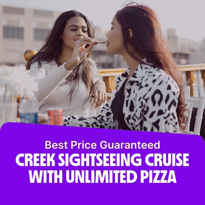 Creek sightseeing cruise with unlimited Pizza  Al Seef