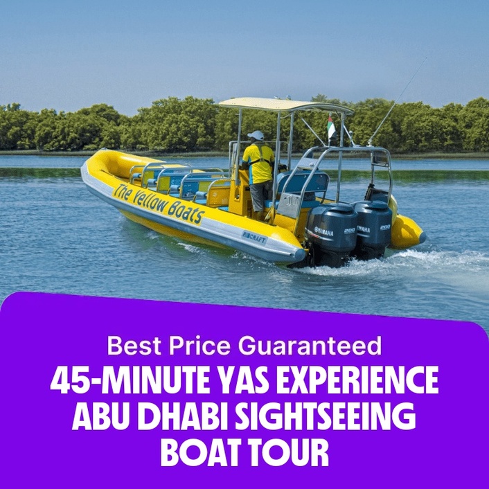 45-minute Yas Experience Abu Dhabi Sightseeing Boat Tour  Yellow Boats Yas Island