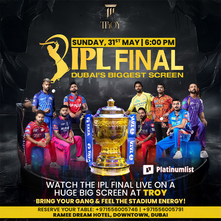 IPL Final Match at Troy in Dubai  Troy
