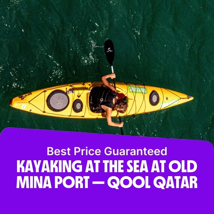 Kayaking at the sea at Old Mina Port - Qool Qatar  Old Mina Port