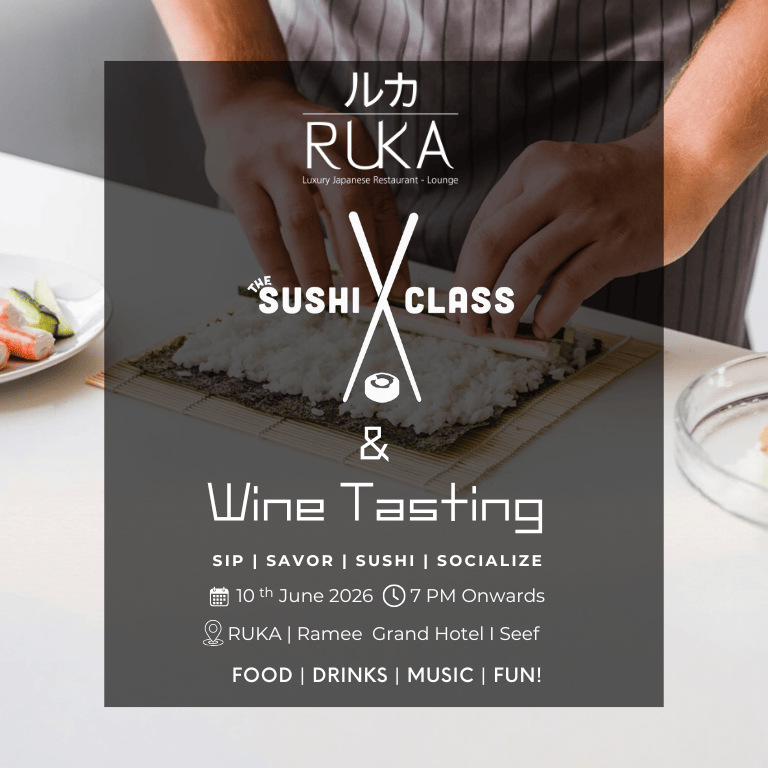 Sushi Rolling Class & Wine Tasting at RUKA